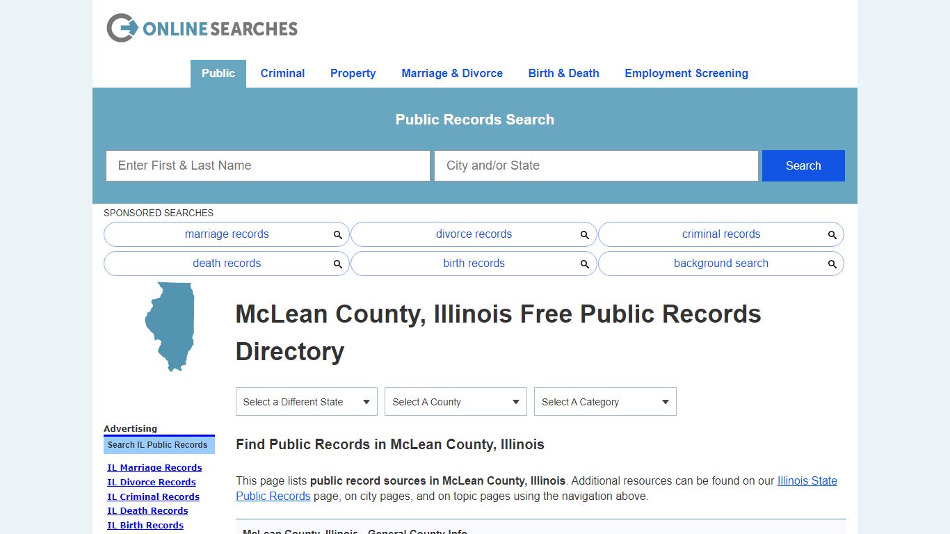 McLean County, Illinois Public Records Directory